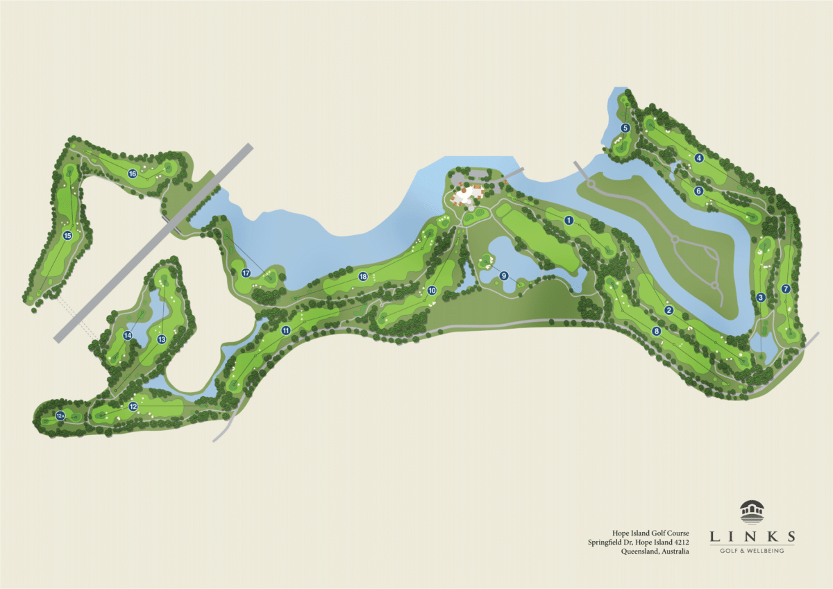 Hope Island Golf Course Map 1200x849 